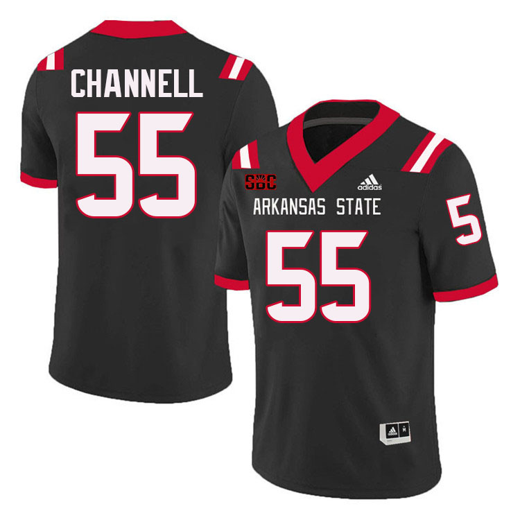 Cade Channell Arkansas State Jersey,Arkansas State Red Wolves Football Uniforms,Jersey-Black